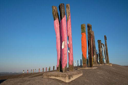 Oriëntatiepunt op de slakkenberg van Haniel, Bottrop, Duitsland