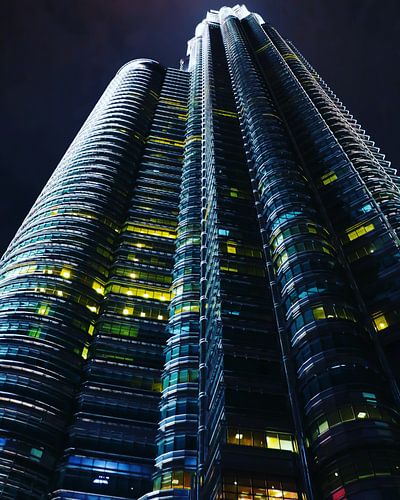 Petronas Tower Kuala Lumpur bei Nacht von Nathan Segers
