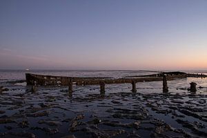 Sonnenaufgang am Wattenmeer in den Niederlanden