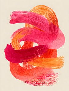Mouvement en rose et orange