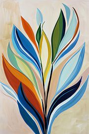 Nature's play of colours - Abstract leaves by Poster Art Shop
