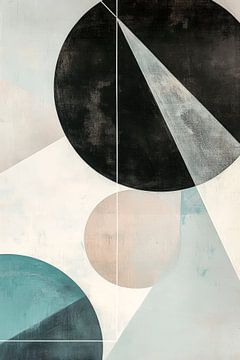 Geometric harmonies in soft tones by Poster Art Shop