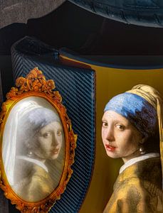 La fille à la boucle d'oreille de perle "Miroir" sur Truckpowerr