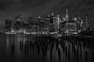New York City Skyline in zwart-wit - september 2019 van Tux Photography thumbnail
