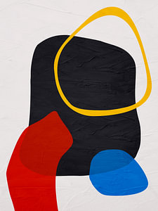 Bunte geometrische organische abstrakte Kunst