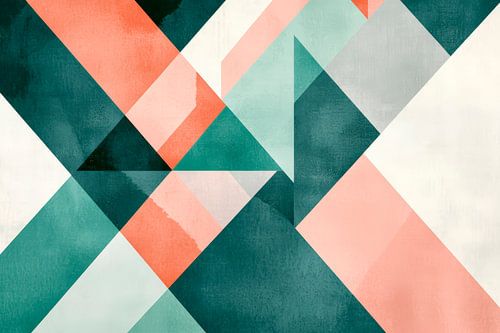 Fusion de couleurs géométriques à l'aquarelle