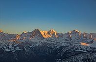 Sonnenuntergang und Alpenglühen über den Berner Alpen von Martin Steiner Miniaturansicht