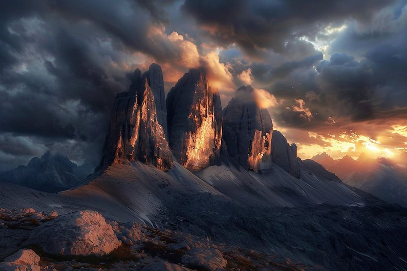 Dolomiten im Sonnenlicht von fernlichtsicht