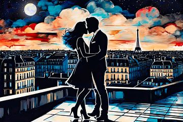 L'amour au-dessus de la ville lumière