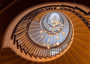 Spiral staircase in London, England