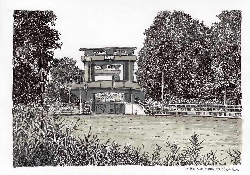 sfeertekening van Gerard van Heugten