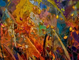 Herfst: Kleurrijk en abstract herfst schilderij