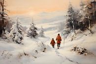 Wandeling in de sneeuw van Heike Hultsch thumbnail