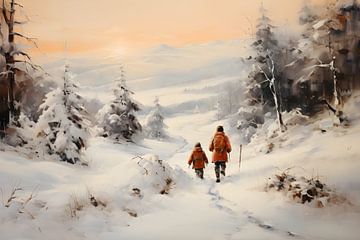 Spaziergang im Schnee von Heike Hultsch