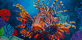 Koraalduivel: Dans van de Oceaan van Happy Paintings / Renata Rolefes Art