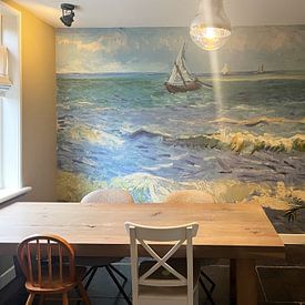 Customer photo: Vincent van Gogh. The Sea at Les Saintes-Maries-de-la-Mer, as wallpaper