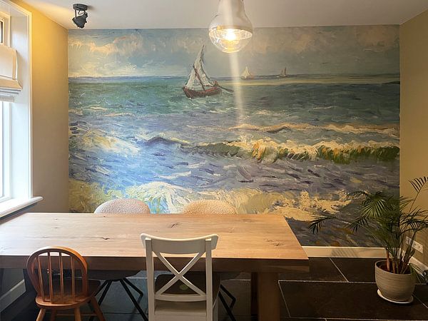 Customer photo: Vincent van Gogh. The Sea at Les Saintes-Maries-de-la-Mer, as wallpaper