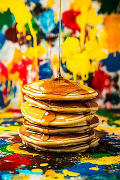 Pannenkoeken met kleurrijke achtergrond van Imperial Art House