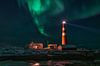 Nordlicht über dem Leuchtturm von Slettnes von Kai Müller Miniaturansicht