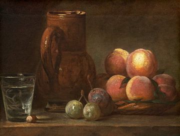 Fruit, Jug, and a Glass, Jean Siméon Chardin