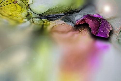 Alcoholinkt kunstwerk op canvas