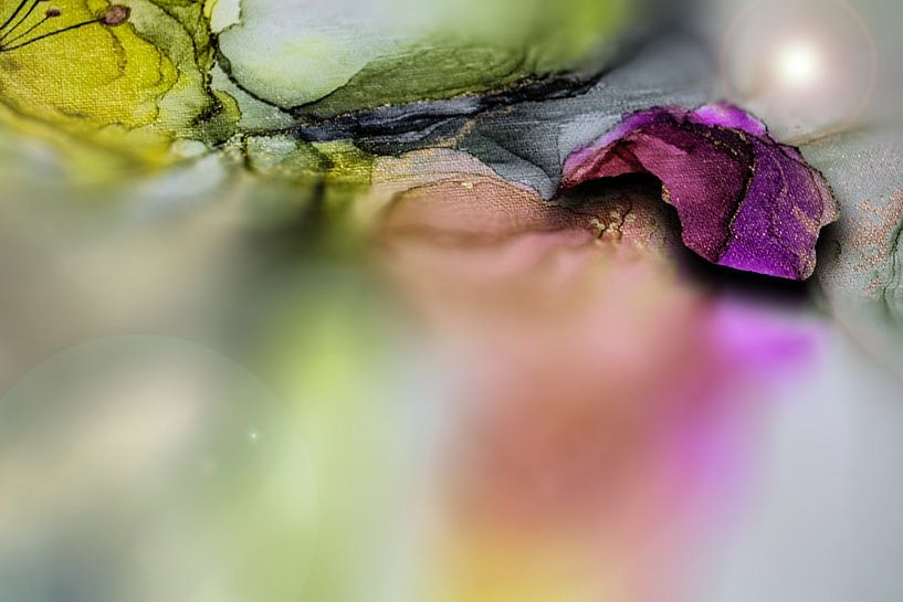 Alcohol Ink Kunstwerk auf Leinwand von GH Foto & Artdesign