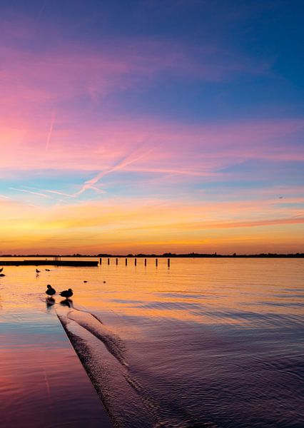 Zonsondergang bij de Loswal, Kudelstaart van Photography by Cynthia Frankvoort