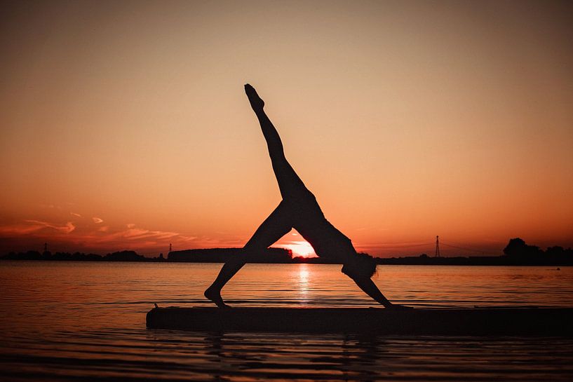 Yogapose als Silhoutte von Mijke Bressers