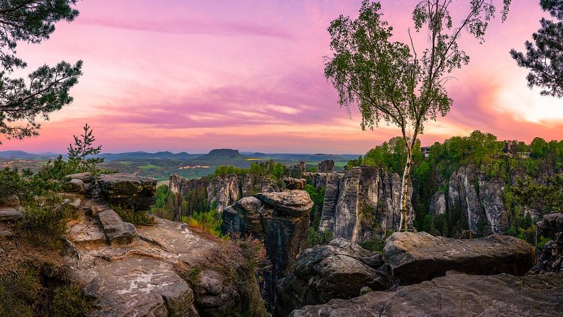 Basteibrücke bei Sonnenuntergang von Raphotography