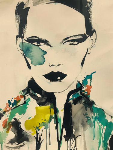 Modern en abstract portret met een 