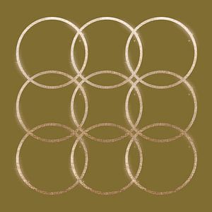 Goldenes Gleichgewicht Art Deco Geometrie