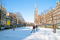 Winter op de Prinsengracht in Amsterdam von Eye on You Miniaturansicht