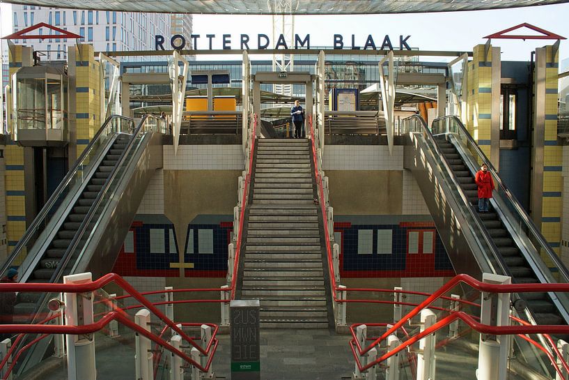 The entrance of Blaak Station in Rotterdam by Gert van Santen