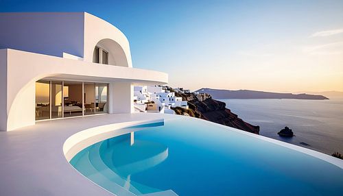 Griechische Häuser mit Pool