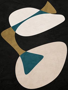 Modern geometric organic abstract art by Online Arts