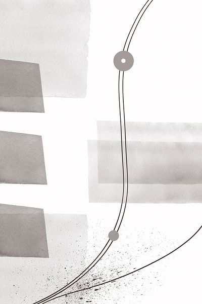 Abstraktes Mid Century Design Nr. 2 - Verbindungen von Melanie Viola