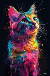 Katze - Katze in mehrfarbig