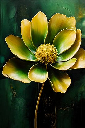 Moderne groene bloem kunst