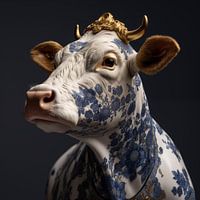 Koe in Delfts Blauw