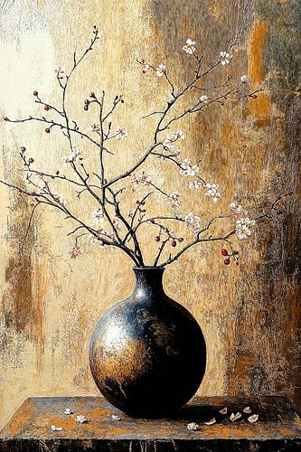 Japanse bloesemkunst in Goud ii van Studio BB