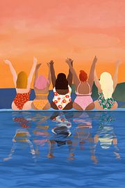 Summer Sunset Friends by Ceyda Alasar