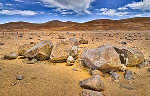 Landschaft in der trostlosen Atacama-Wüste