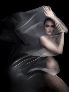 Angelina Jolie Künstlerischer Akt Digitales Kunstporträt