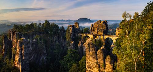 Bastei bridge in summer