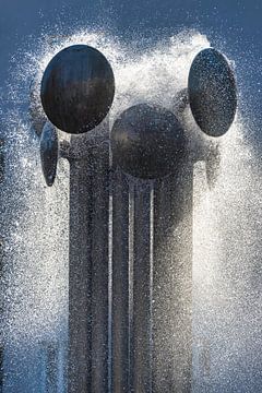 Sculpture cinétique d'eau sur Walter G. Allgöwer