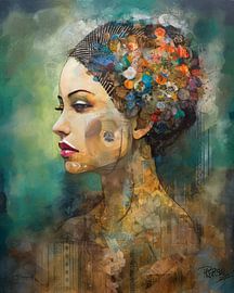 portrait woman " Vivified Mosaic I "