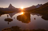 Abendstimmung am Matterhorn von Menno Boermans Miniaturansicht