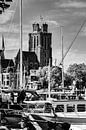 Onze-Lieve-Vrouwekerk te Dordrecht Nederland Zwart-Wit van Hendrik-Jan Kornelis thumbnail