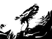 Droite | abstrait noir et blanc