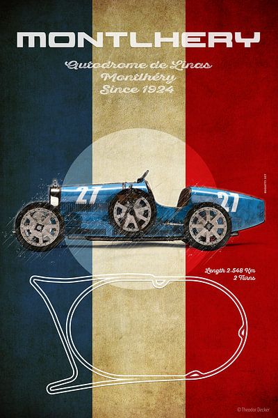 Bugatti Vintage Montlhery par Theodor Decker